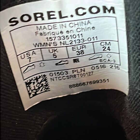 Sorel Black Lace-Up Leather Boots Black
Duck rain ankle size 7 - Picture 8 of 9